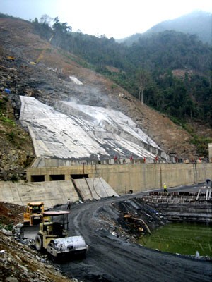 Ban Ve hydroelectric power plant is under construction. (Filed photo) Ban Ve hydroelectric power plant is under construction. (Filed photo)